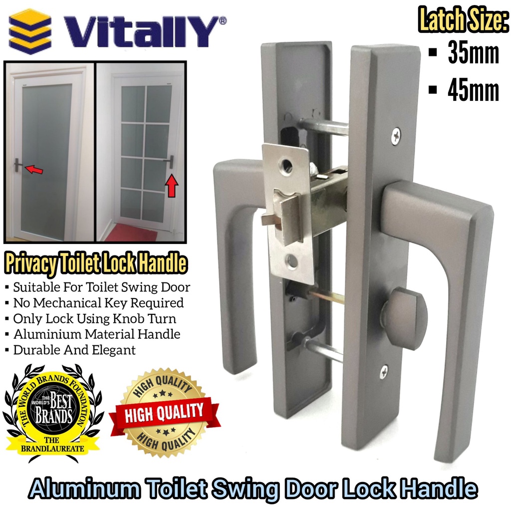 Vitally Privacy Aluminium Toilet Swing Door Lock Handle For Toilet