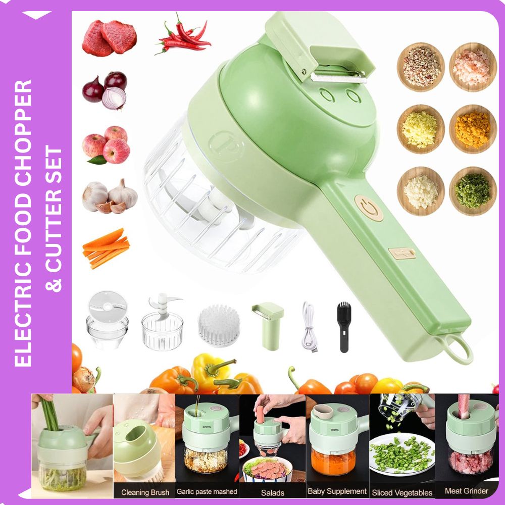 Electric Food Chopper Electric Food Cutter Food Slicer Garlic Grinder Handheld Cutter Grater Meat Mincer