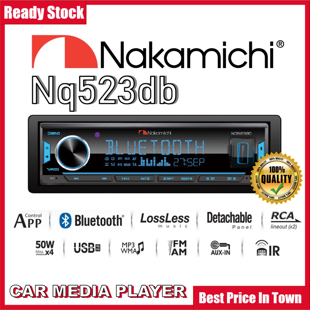 Nakamichi NQ523BD - DSP USB FM radio Bluetooth Aux-in Time Alignment ...
