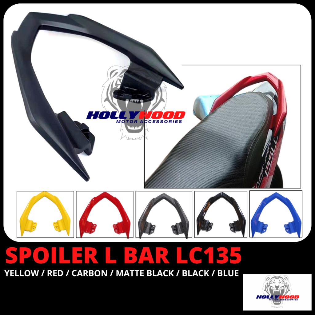 SPOILER YAMAHA LC135 NEW (v2-v7) L BAR / SEAT BAR CARRIER BELAKANG PLUG AND PLAY READY STOCK