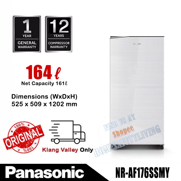 [DELIVERY @ KLANG VALLEY ONLY] Panasonic 164L 1-Door Refrigerator NR ...