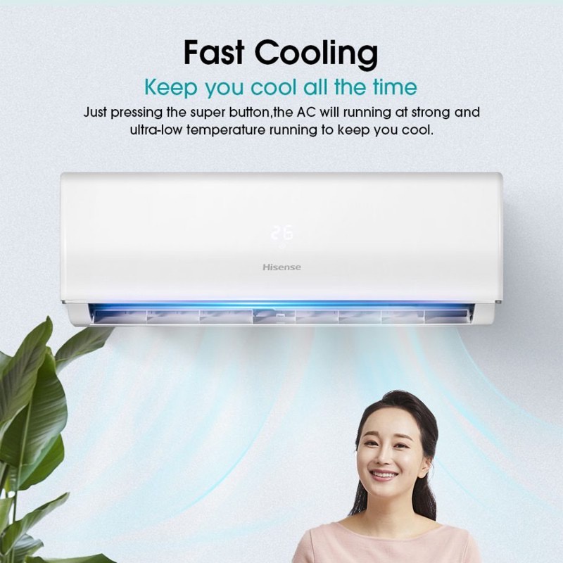 Hisense 1hp R32 Non Inverter An10dbg 1hp Air Conditioner With Ionizer Filter And Power Cooling 0935