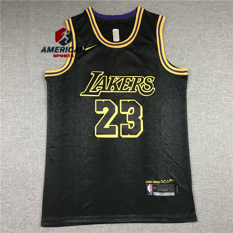 Men's Los Angeles Lakers Jersey 75th Anniversary NBA Black Basketball