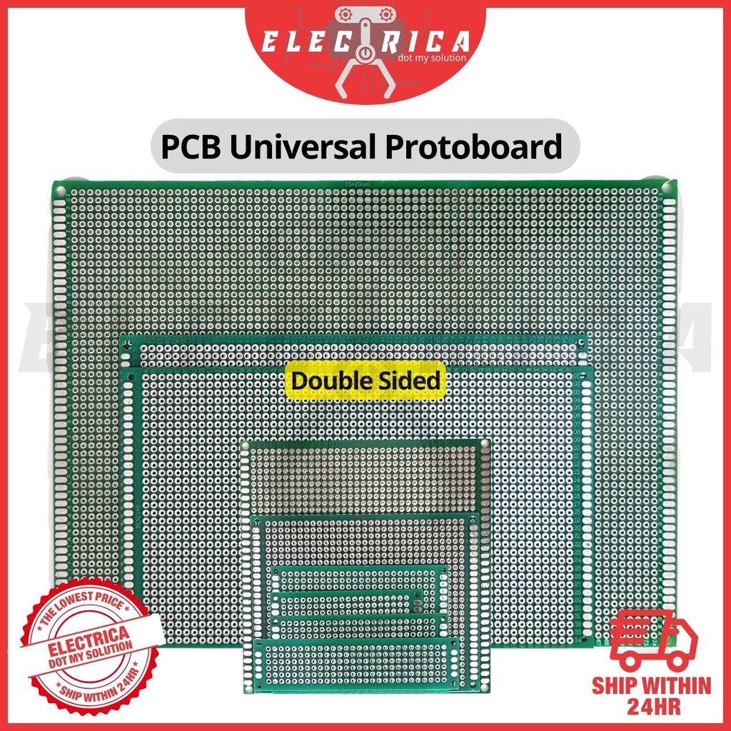 Universal PCB Prototype Board Donut Board Green Breadboard Double Sided