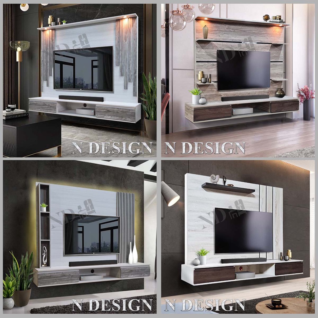 [N Design] Modern Wall Mounted Tv / Tv Gantung / Hall