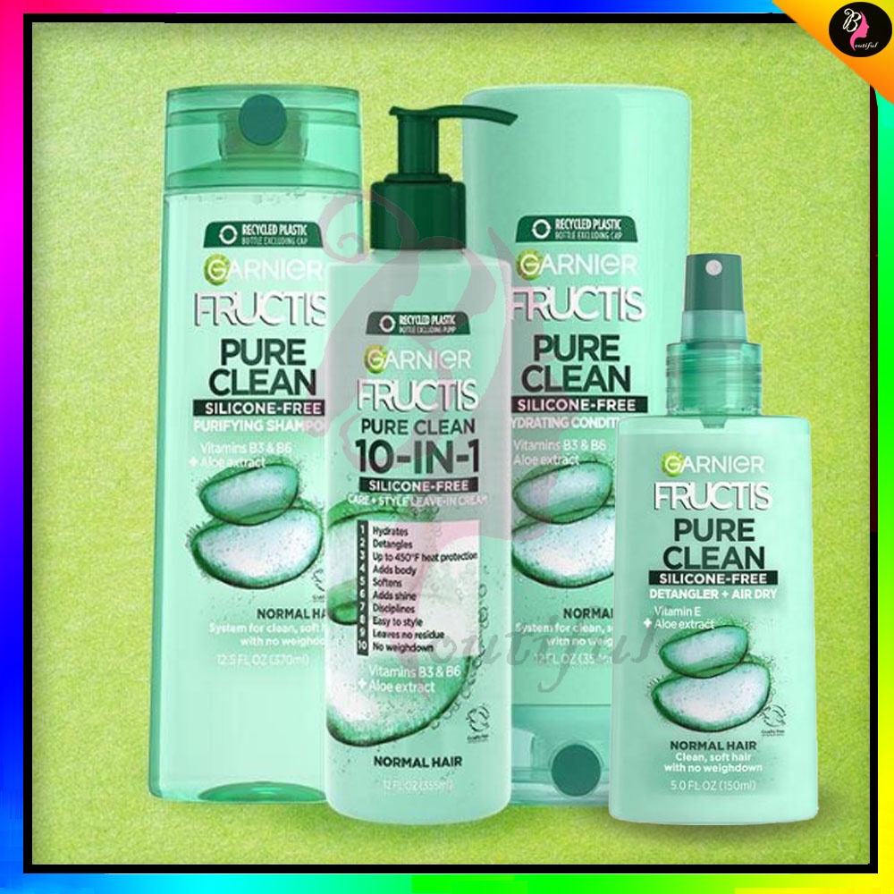 Garnier Pure Clean Purifying Shampoo/Hydrating Conditioner/Detangler