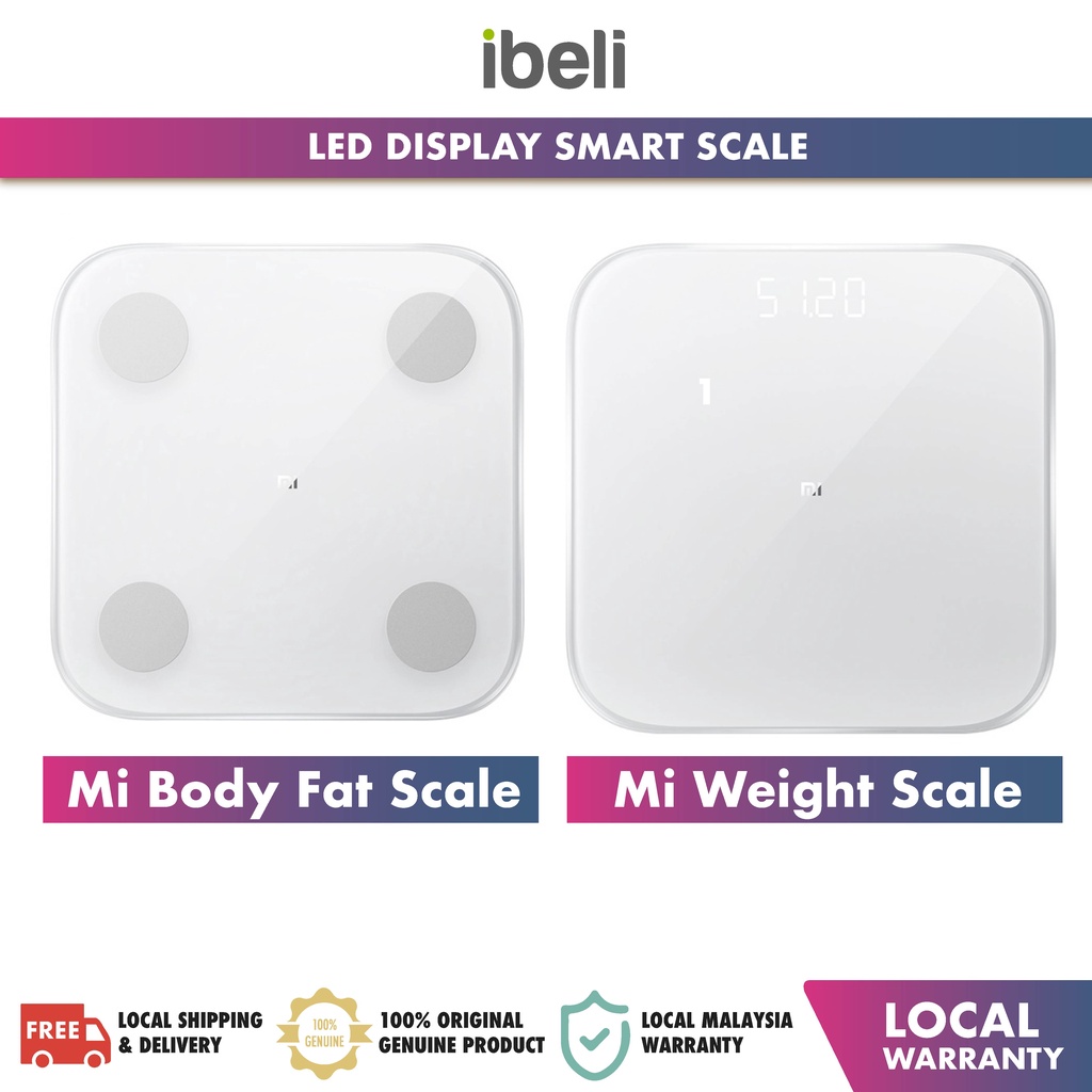 XiaoMi Mi Body Fat Composition LED Display Smart Scale V2 Bluetooth App ...