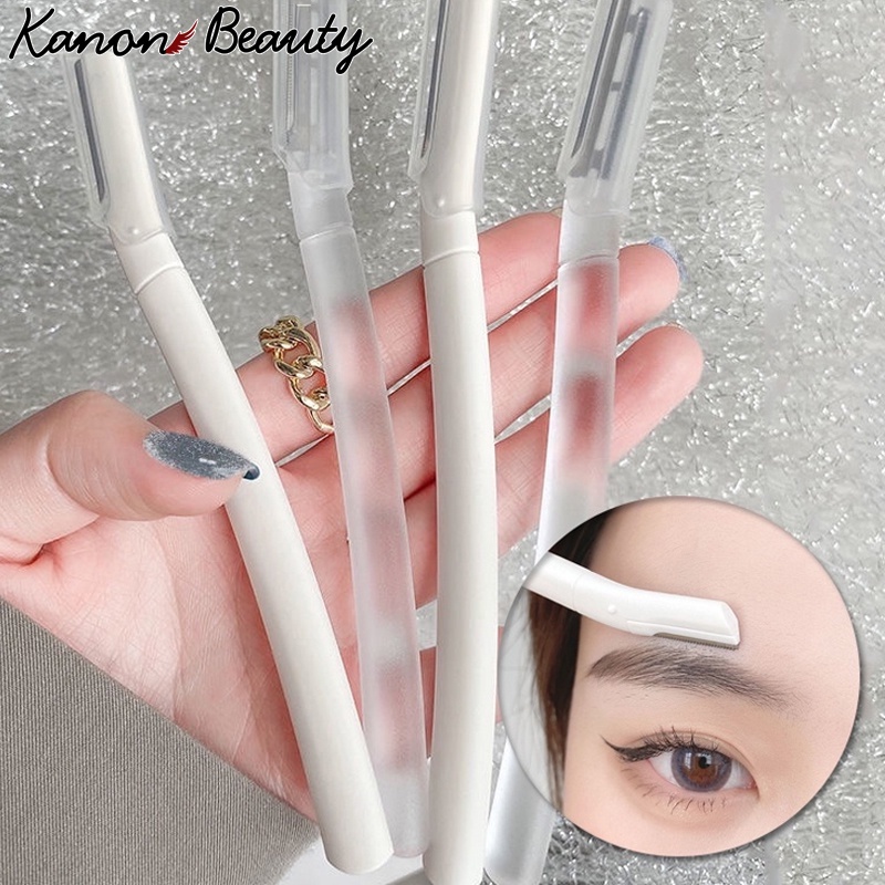 White Transparent Eyebrow Trimming Knife Eyebrow Clipper scrape safety artifact suit for beginner