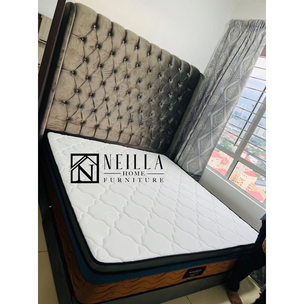 Katil Queen King Chesterfield Kepala Tinggi 6ftkatil Baldu Tinggibedframe Bed Shopee Malaysia 