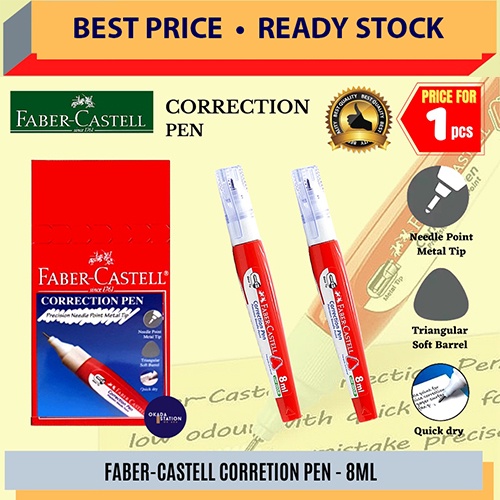 Faber Castell Correction Pen 8ml / Liquid Paper / Correction Liquid