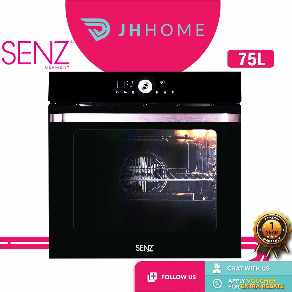 Senz 75L Built in Oven 14 Functions SZ-OV7514-14F | 12 Functions SZ-OV7512-12F | Fully Digital Multi Oven