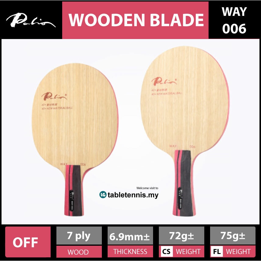 Palio Blade Palio Way006 Table Tennis Blade Ping Pong Racket Wooden Racquet Paddle Bats Wood Way 006