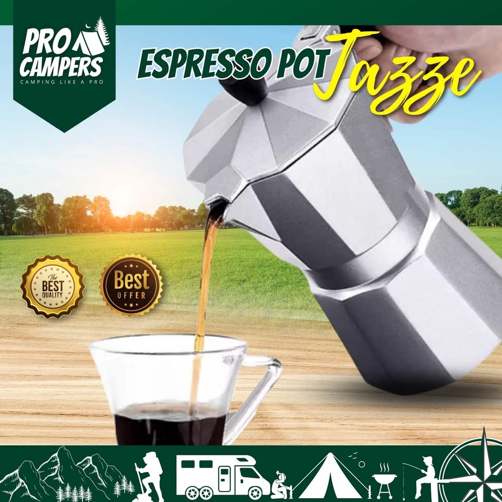 TAZZE COFFEE POT Espresso Coffee Makers Italian Drip Top Mocha Fast