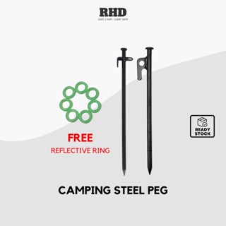Camping Steel Peg Paku Khemah Tent Tarp Tali Pancang Flysheet Rope ...