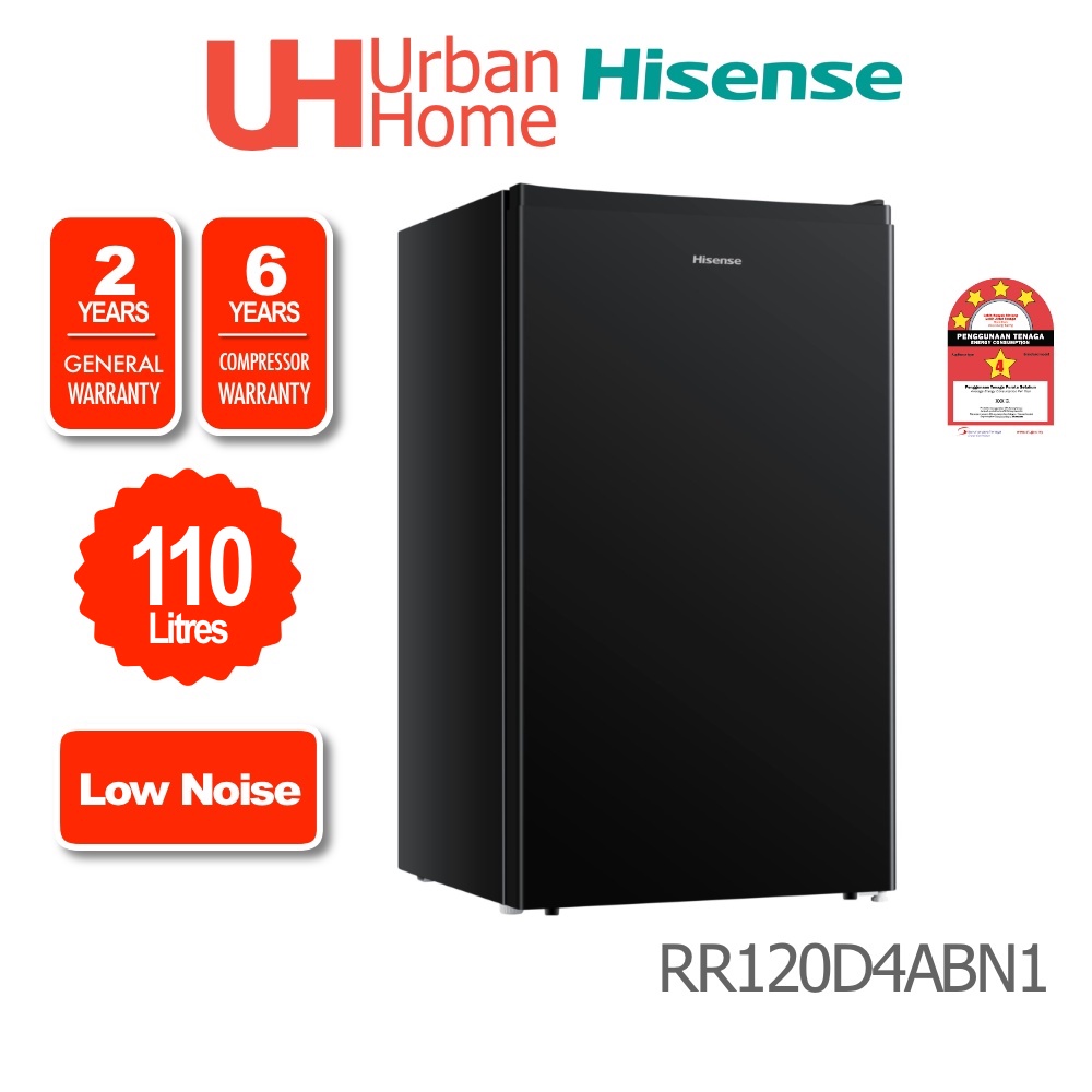 Hisense Single Door Fridge Refrigerator (110L) RR120D4AGN / RR120D4ABN1 / RR120