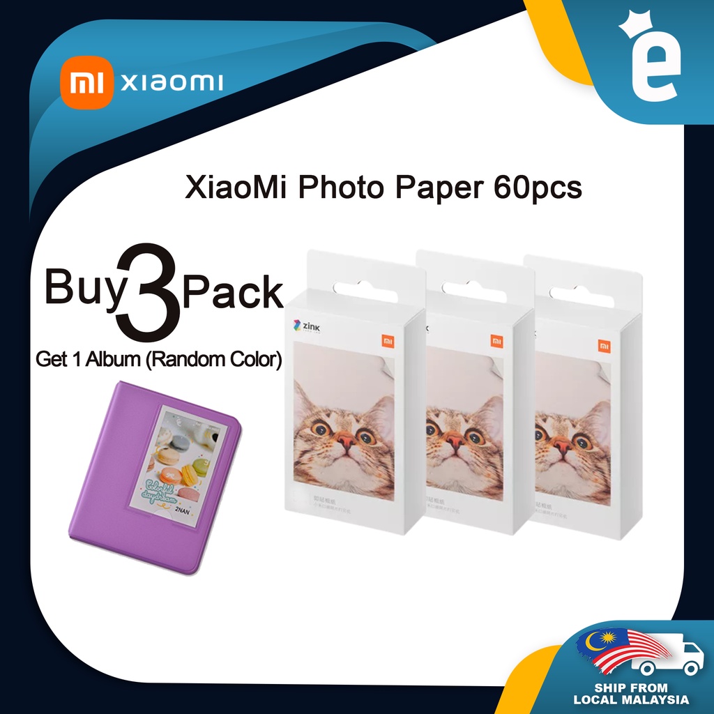 Xiaomi Pocket Photo Printer Paper - 1 Pack 20 Sheets (Mi Exclusive ...