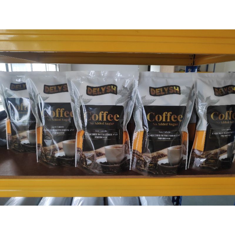 Delysh Kopi Sihat [12 Pek], Sedap Walau Tanpa Gula, Rendah Kalori