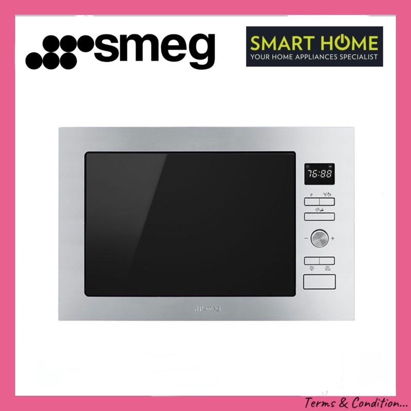 SMEG 25L S/Steel Built in Microwave with Grill - FMI425X