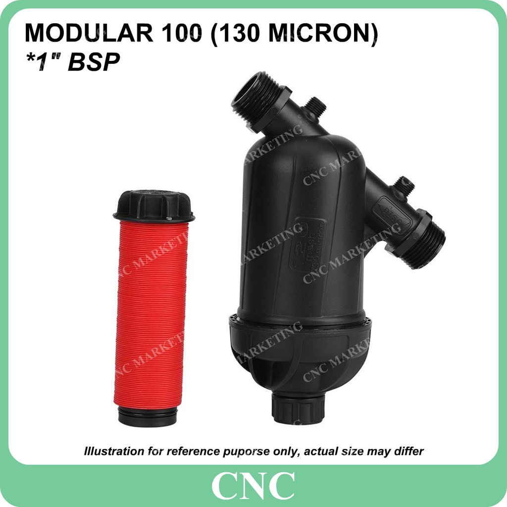 1" Modular 100 Disc Filter For Fertigation Irrigation BSP (130 Micron