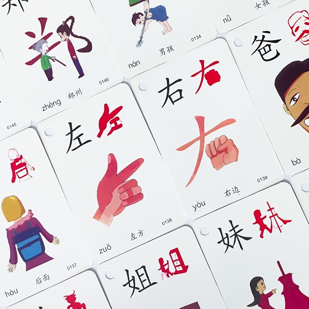 Learning Chinese Words Language Flash Cards Kids Baby Flash Card Memory