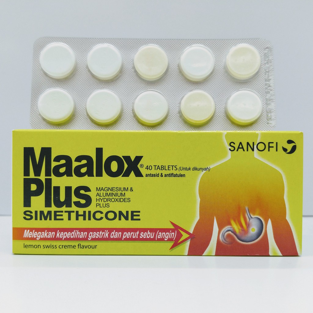Maalox Plus Simethicone Chewable Tablets 10's / 1 sachet [Gastric