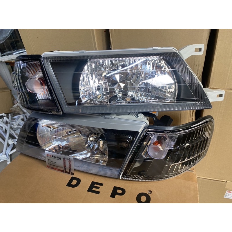 NISSAN SENTRA B14 Head lamp / Headlamp / lampu besar / hitam black
