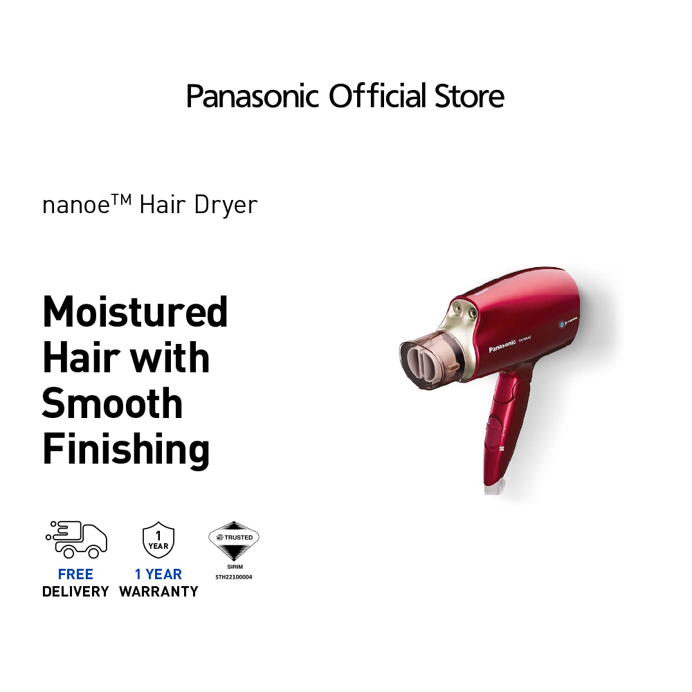 Panasonic Nanoe Hair Dryer 1600W EH-NA45 Platinum Ions / Foldable Hair Dryer  | Shopee Malaysia