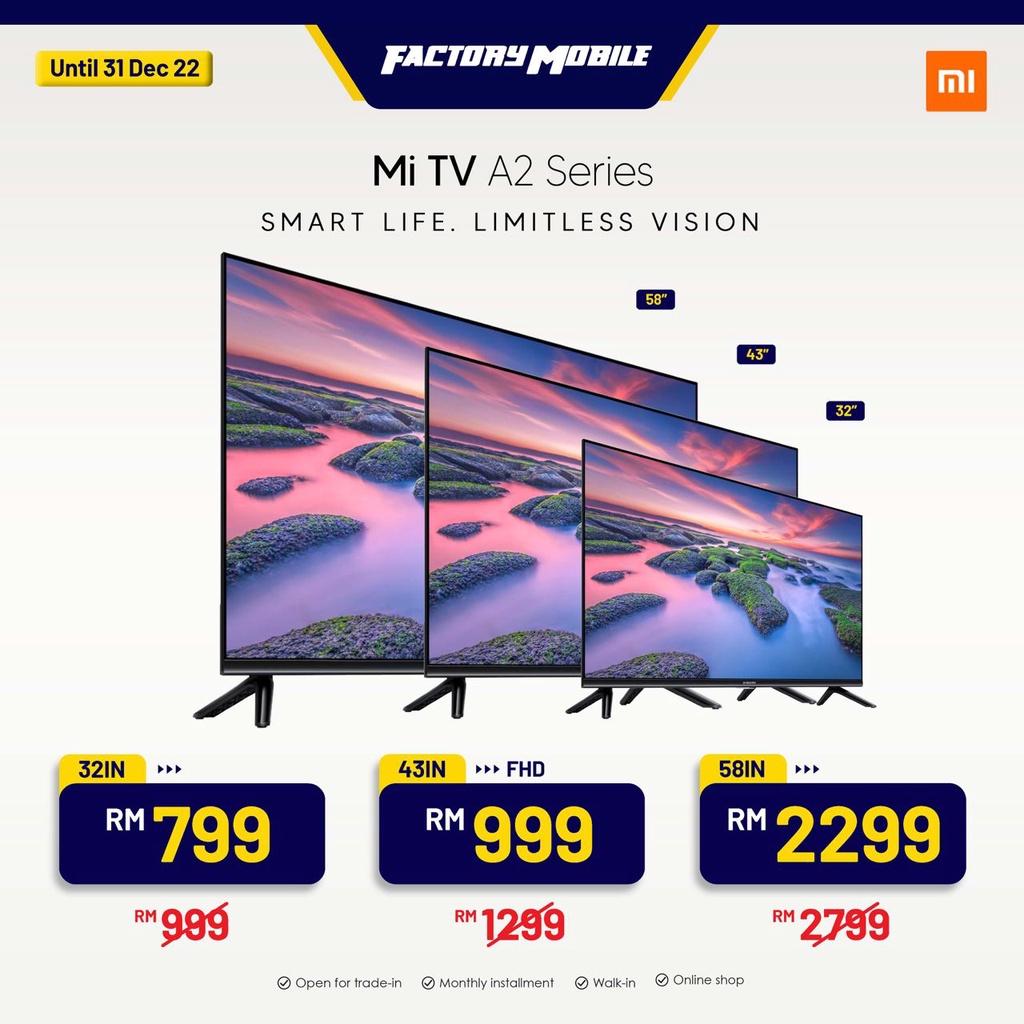 Mi TV A2 FHD 58" Premium 4K Ultra HD/ 43" FHD Android Smart TV HDR