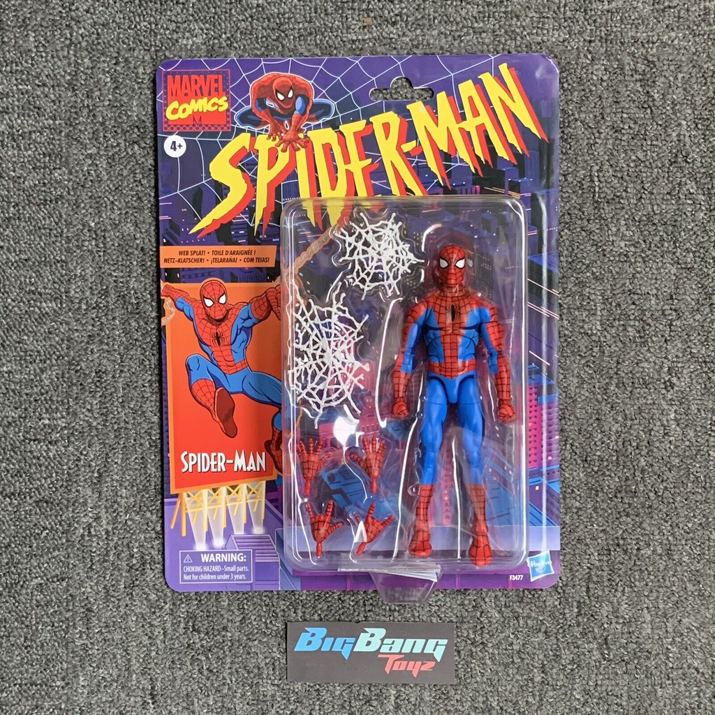 Hasbro Marvel Legends Retro Animated Spider-Man Cel Shaded Action ...