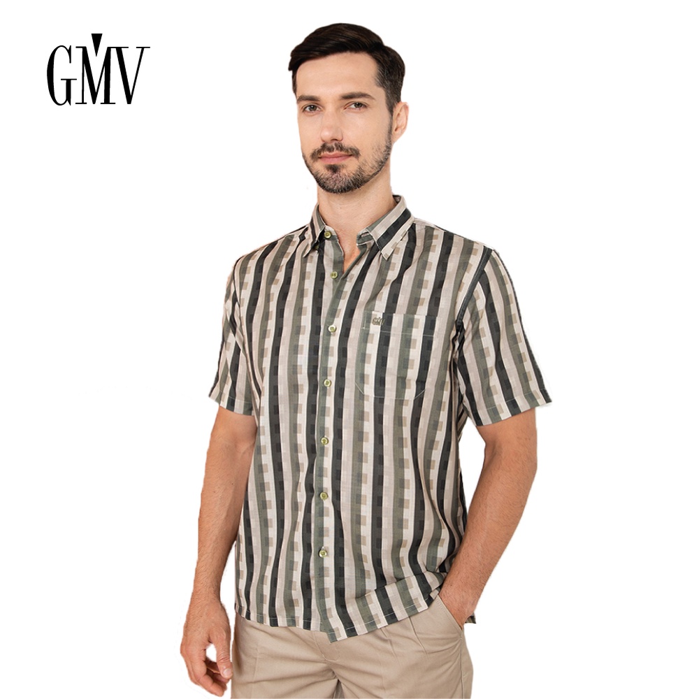 GMV Men's Short Sleeve Printed Jacquard Shirt - GM42908B221