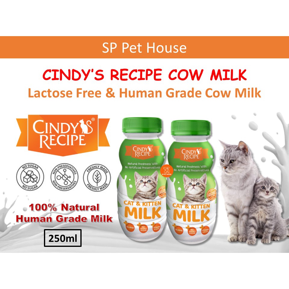 Cindy's Recipe Milk Lactose Free Cat & Kitten Milk 250ml / Susu Untuk