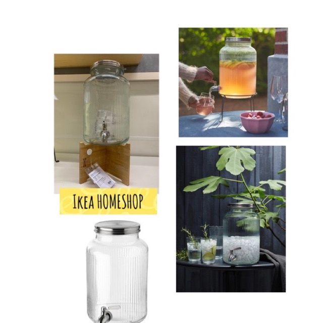 Ikea Vardagen Nordic Dispenser Glass Jar With Stand Balang Air Jug Air 5l Water Jar Water 9248