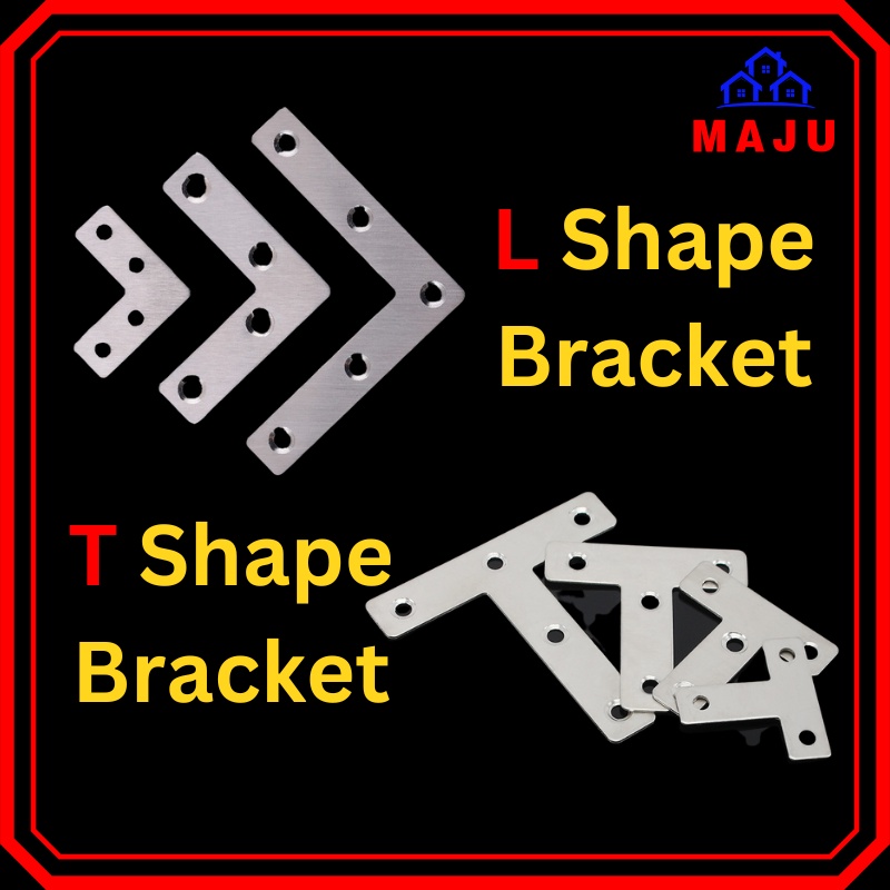 MAJU L Bracket T Bracket Stainless Steel Angle Bracket Sesiku L Rak