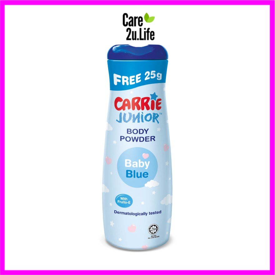 Carrie Junior Bedak Badan Body Powder Baby Blue 125g Shopee Malaysia