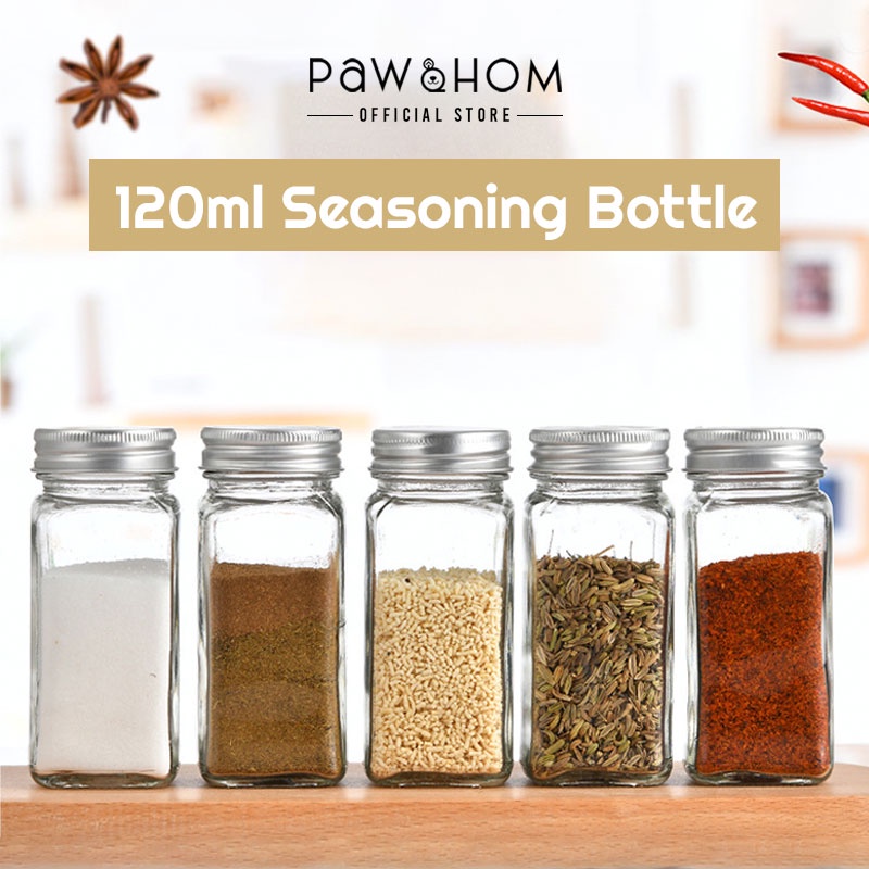 Kitchen Spice Bottle Seasoning Jar Ingredients Spice Glass Botol Perasa ...