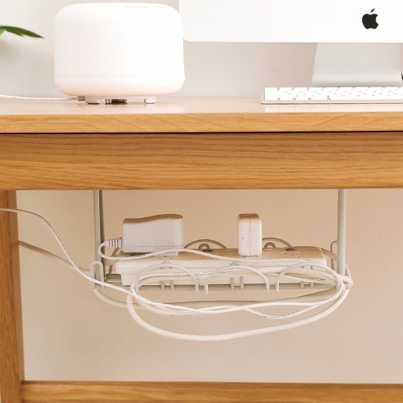Home Under Table Storage Cable Rack Table Bottom Socket Holder Hanging
