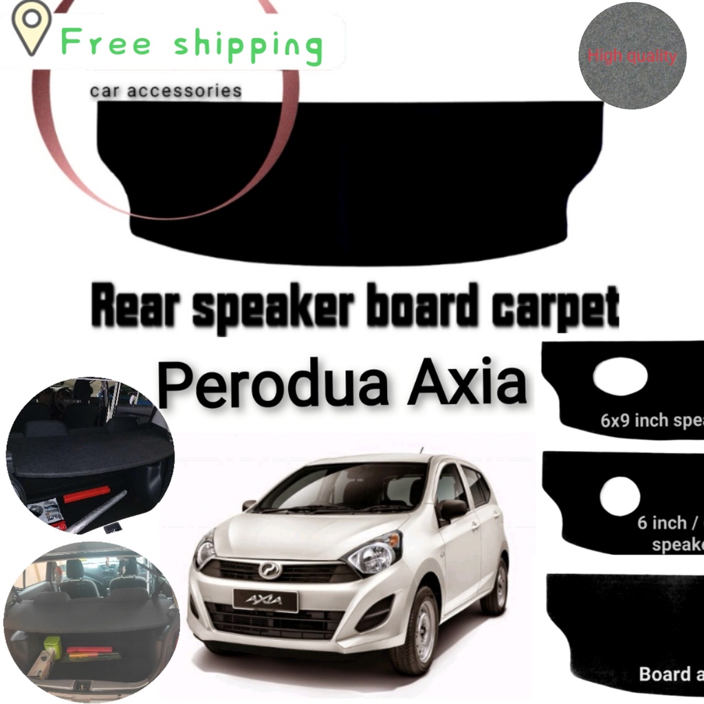 ALIBABA Perodua Axia (all spec) bonet rear speaker board carpet set and carpet black 200cmx50cm