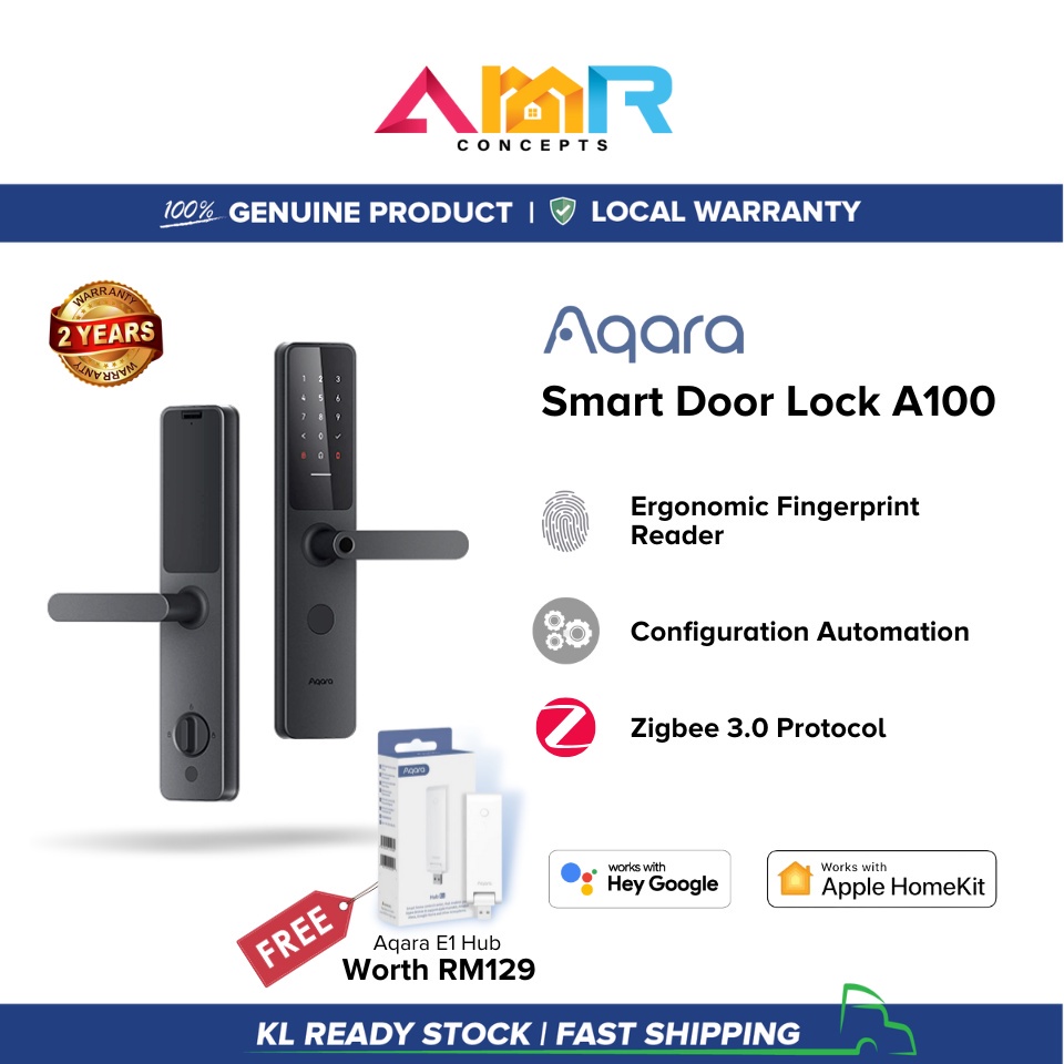Aqara Smart Door Lock A100 D100 Zigbee Malaysia Version Apple Home Key