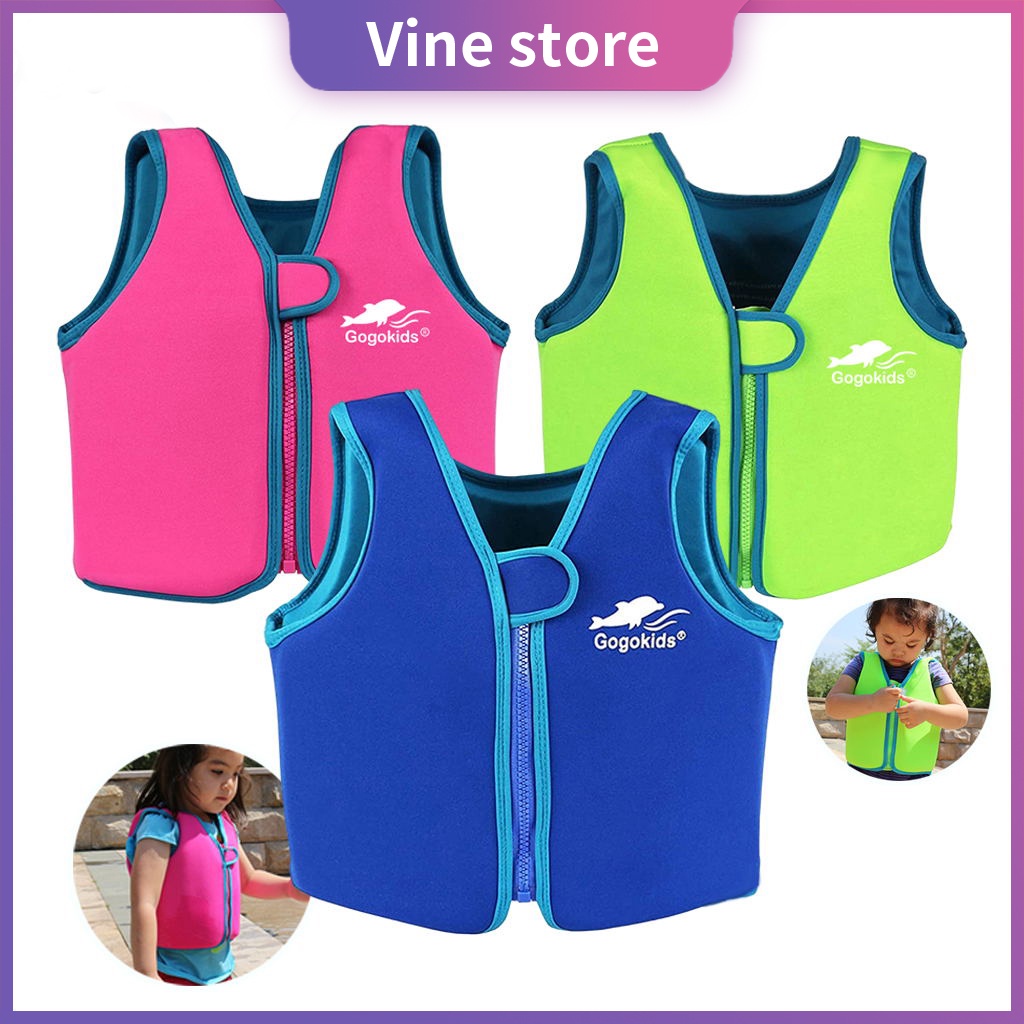 Vine 15 Years Kid Swim Jacket Neoprene Float Buoyancy Vest Swimwear