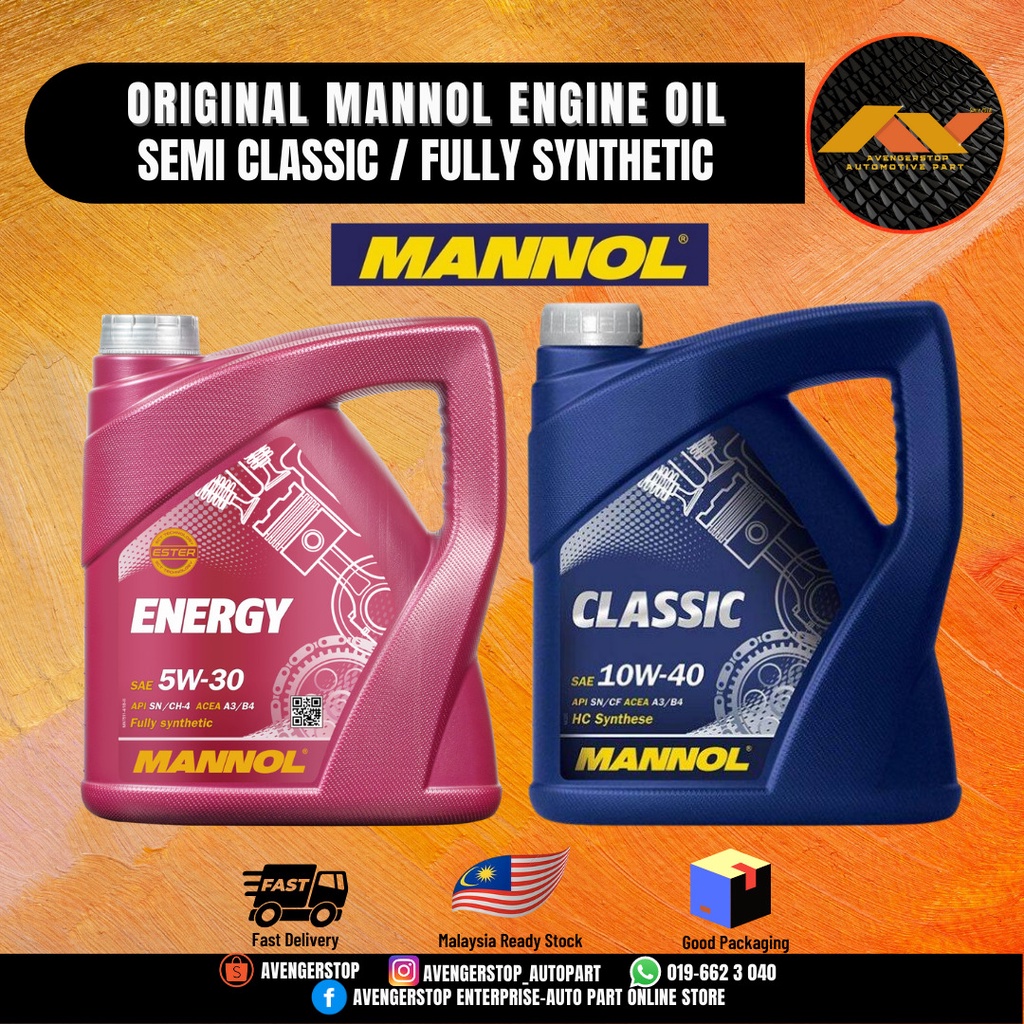 MANNOL ORIGINAL FULLY AND SEMI CLASSIC ENERGY EXTREME SPECIAL SYNTHETIC ...