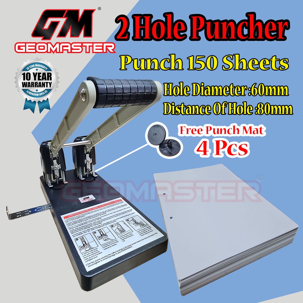 Geomaster Puncher 150Sheets Puncher 2 Hole Heavy Duty Puncher 150