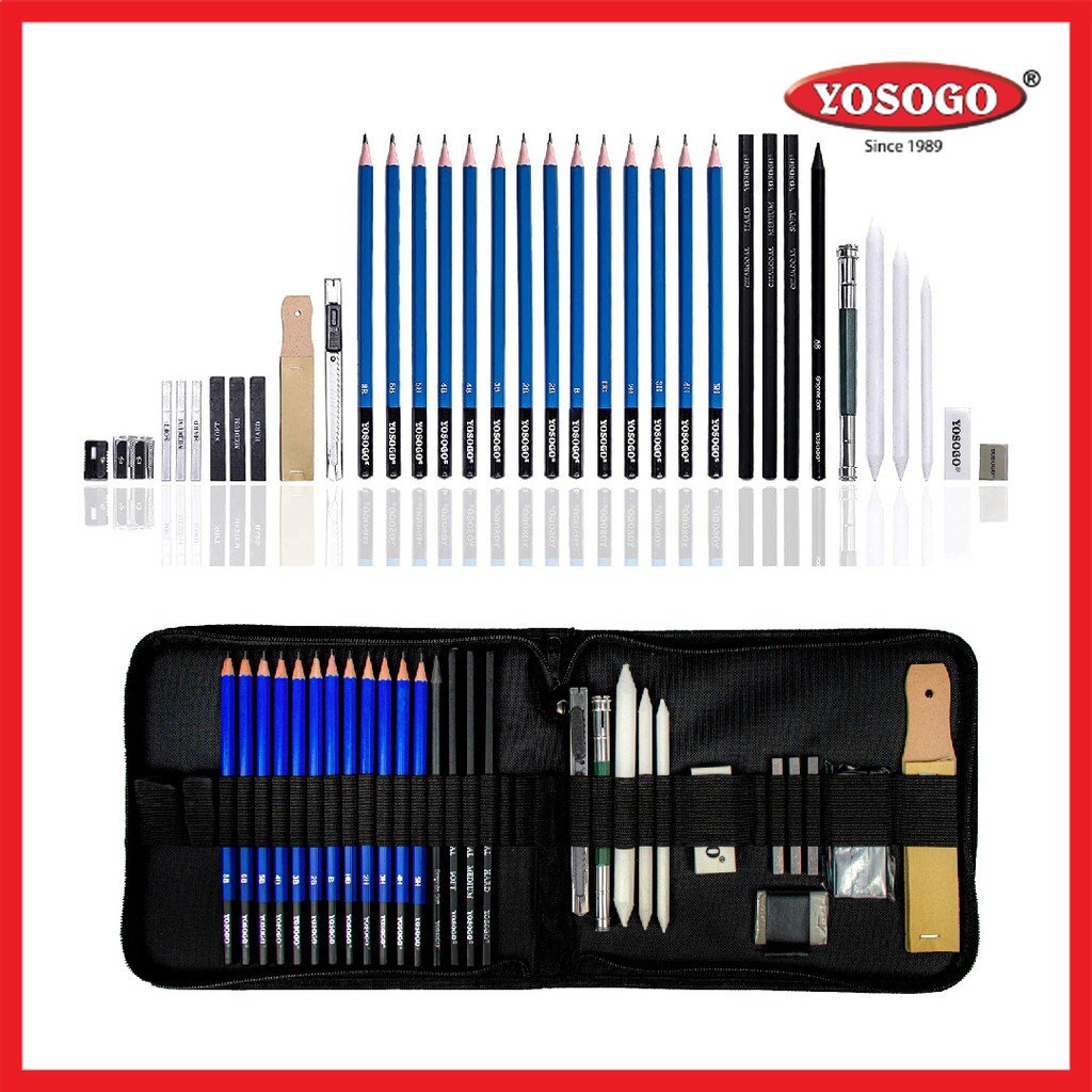 YOSOGO 32/48/71 Pieces Drawing & Sketching Pencils Set, Artist Includes ...