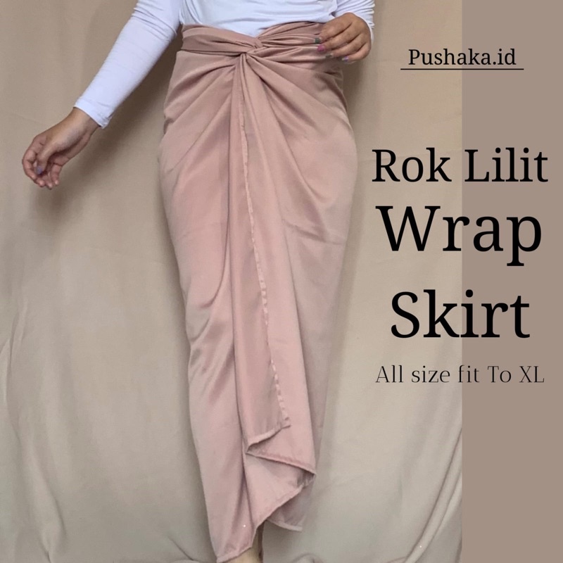 Satin Wrap Skirt | Plain Wrapped Skirt | Satin Wrap Skrit | Shopee Malaysia