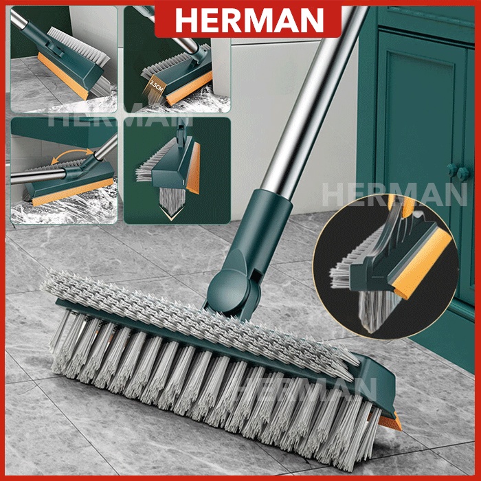 3 in 1 Brush Magic Broom Penyapu Lantai Floor Cleaning Brush Gap Scrub Brush Tile Kitchen Bathroom Toilet 刮刷两用三用多功能清洁刷