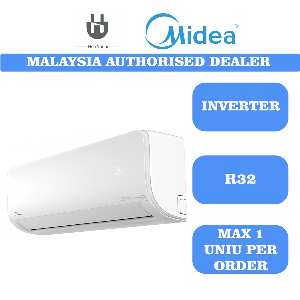 Midea Ionizer Air Conditioner Non-Inverter (1.0HP/R32/R410) MSXS-10CRDN8/MSGD-09CRN8