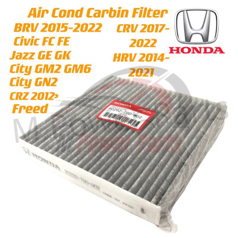 Carbon Aircond Air Filter Honda City GM2 GM6 GN2 Jazz GE GK BRV Civic
