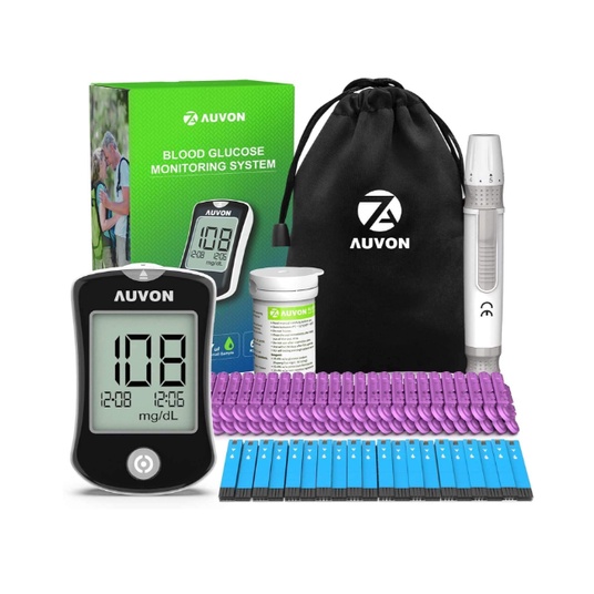 AUVON Blood Glucose Monitor Kit, High Accuracy Blood Sugar Test Kit