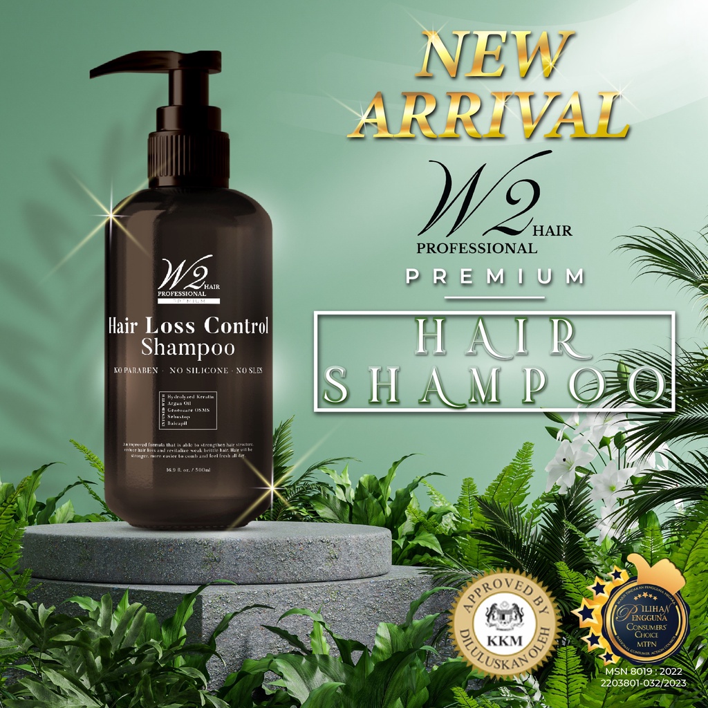 [READY STOCK] W2 HAIR LOSS CONTROL SHAMPOO 500ML Shopee Malaysia