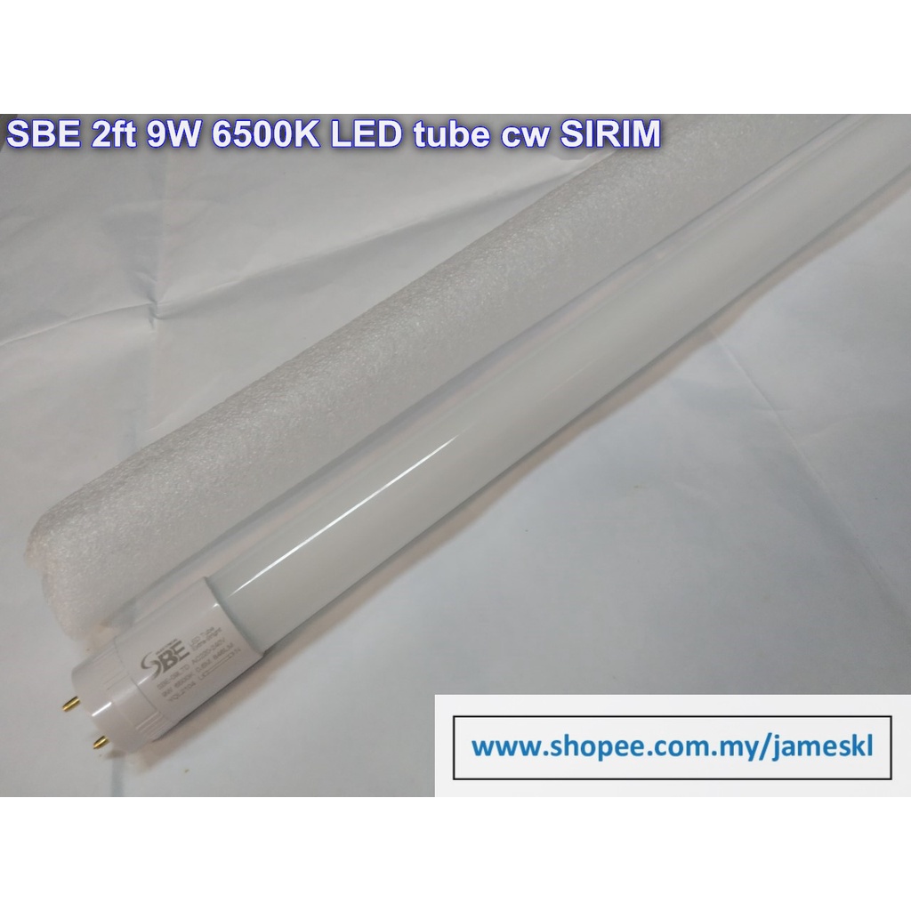 Led Tube 2ft 9w 6500k Cool Daylight C W Sirim 