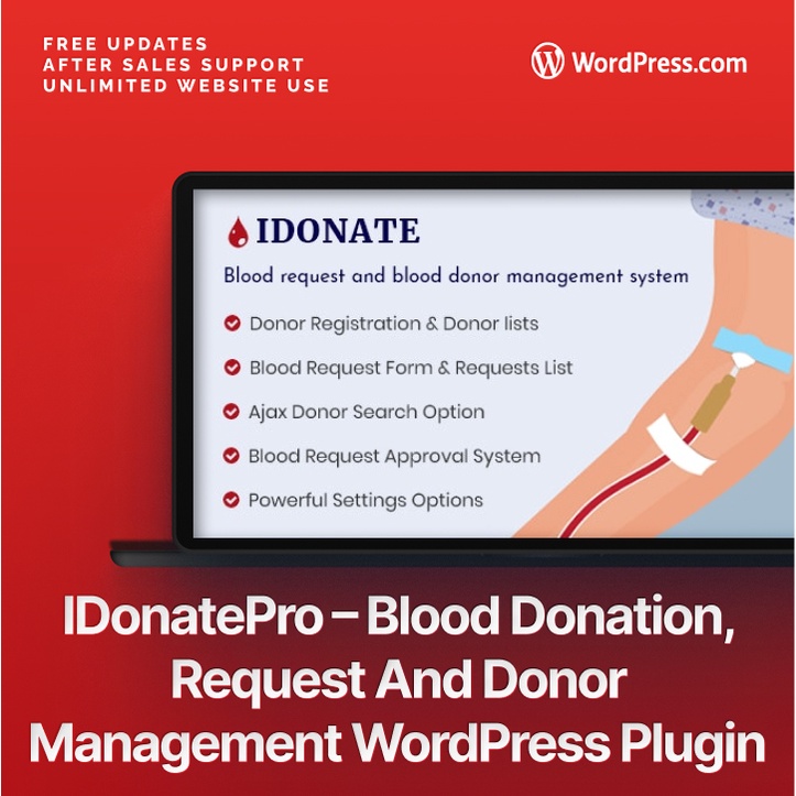 IDonatePro – Blood Donation, Request And Donor Management WordPress Plugin | Pro